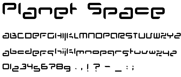 Planet Space font